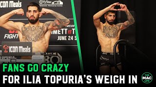Ilia Topuria fans go crazy and sing at Official Weigh-Ins
