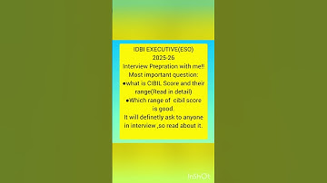 IDBI EXECUTIVE(ESO)_2025-26 #interview prepratiin with me#important #idbiexecutive #idbi
