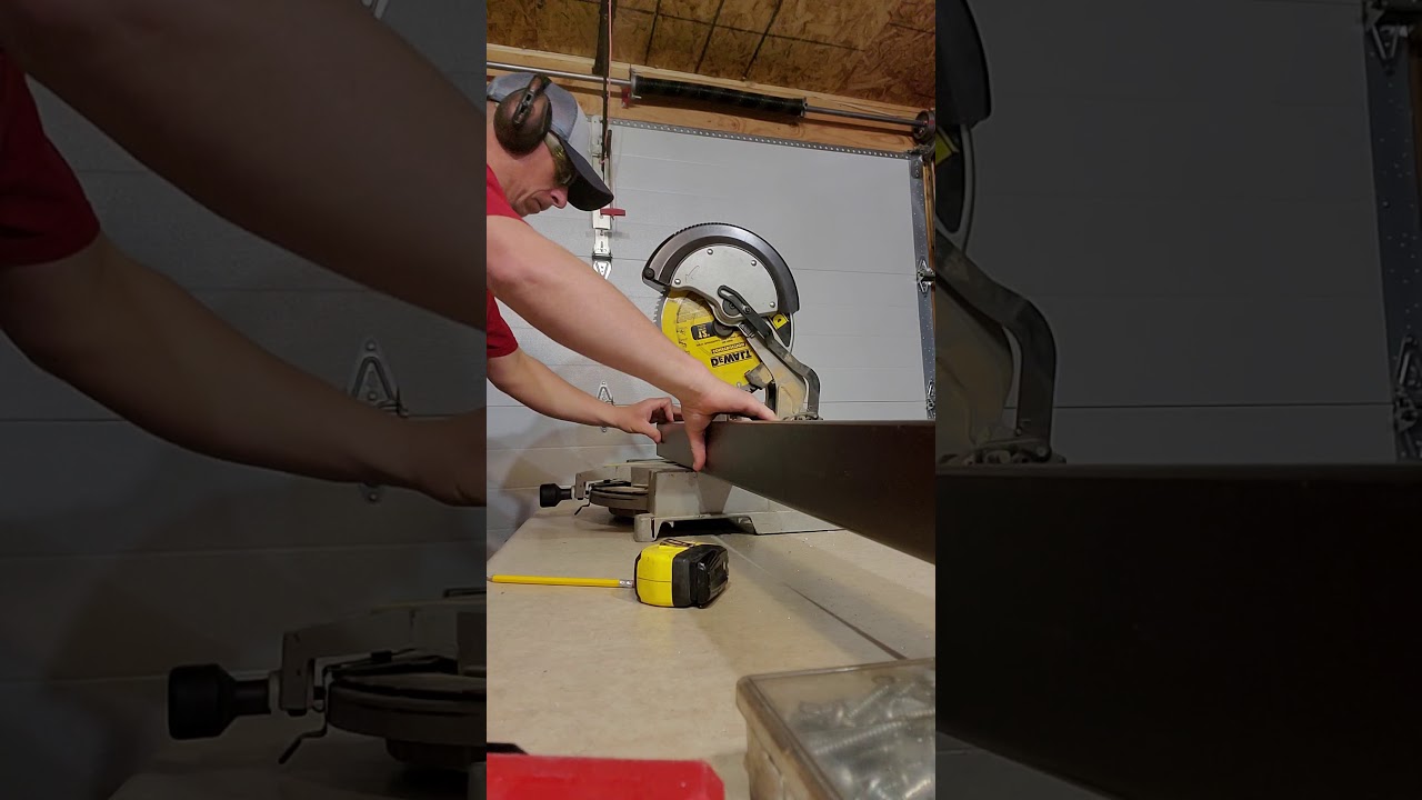 Cutting aluminum deck railing with miter saw! YouTube