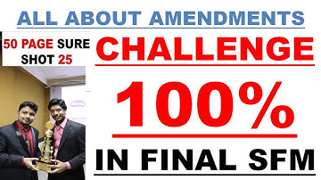 TARGET 100% AMENDMENTS UPDATION REVISION THEORY CA FINAL CLASS VIDEO STUDENTS SFM AADITYA JAIN 2020