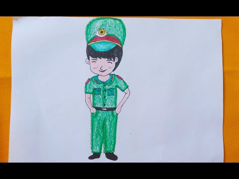 Cách Vẽ Và Tô Màu Chibi Công An Dễ Thương