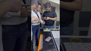 India customers testing Weldo soft enamel dispensing machine for lapel pins screenshot 2