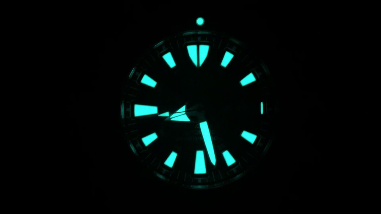 Seiko baby tuna Lume video to gif
