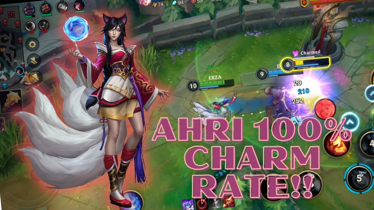 Ahri 100% Charm Rate!! (Wild Rift Gameplay) - YouTube