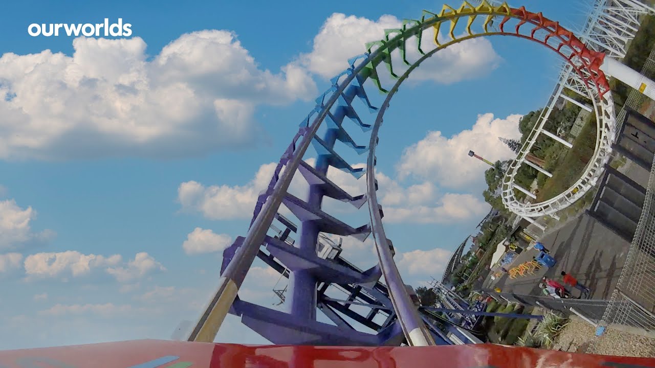 Corkscrew Coaster POV 4K Rainbow's End, New Zealand Onboard Point