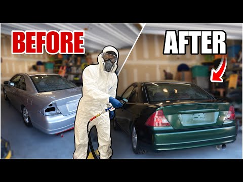 I Spray Painted My Civic With Zero Experience… (Better Than a Shop?)