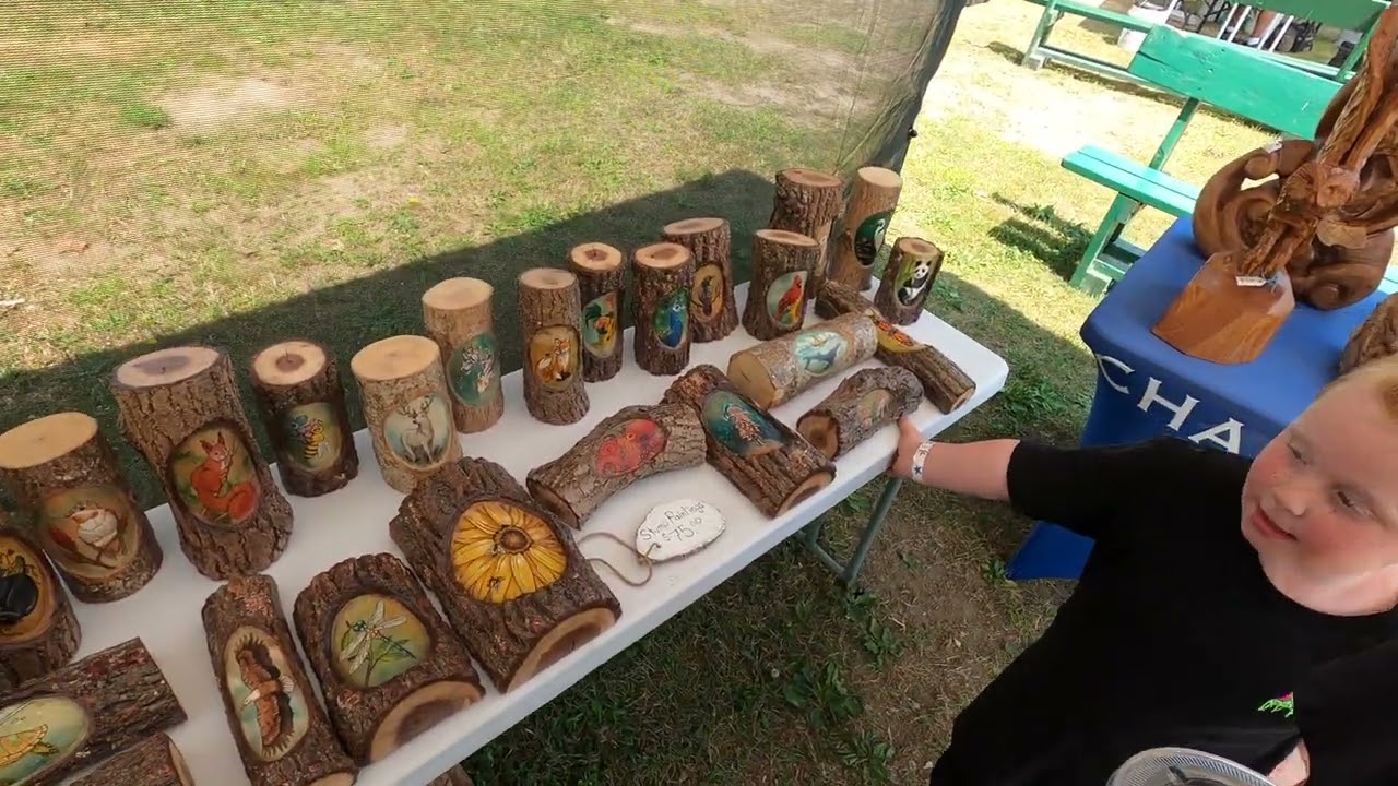 Wood Carving and Glass Blowing @ Cattaraugus County Fair 2025