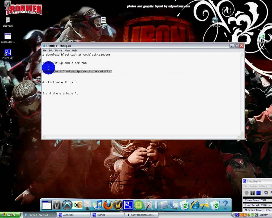 How to jailbreak iphone or ipod 3.1.2 using blackr1an
