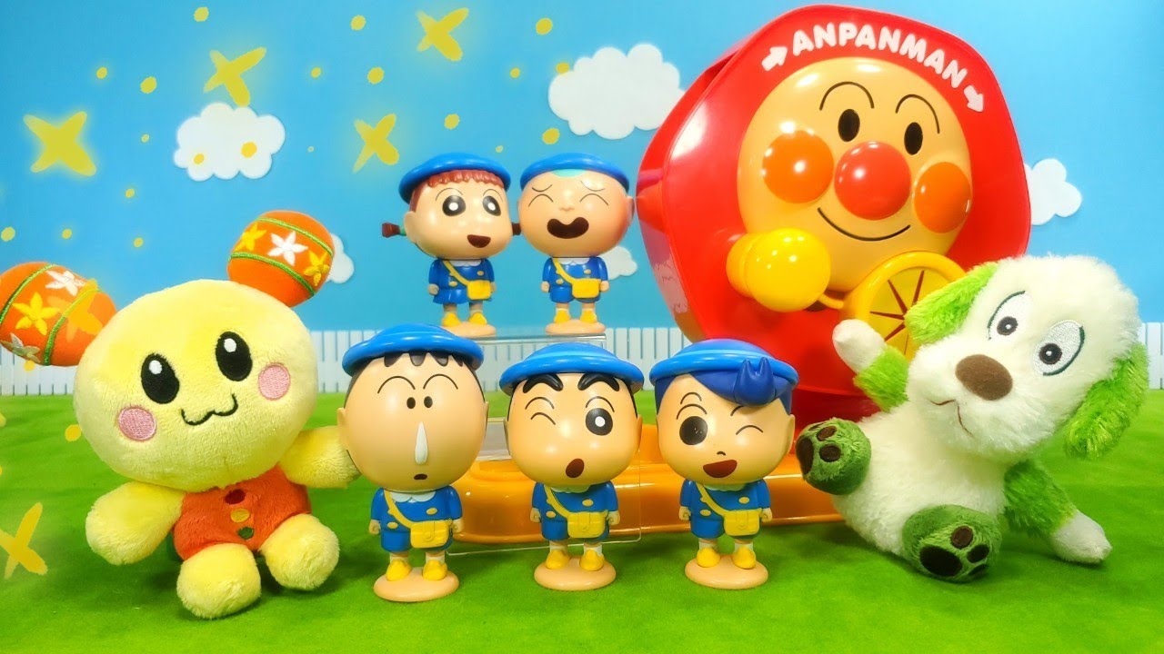 アンパンマン！おもちゃ アニメ☆ワンワンとうーたんがクレヨン