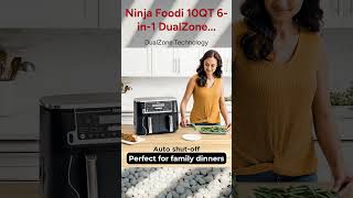 Ninja Foodi 10QT 6-in-1 DualZone Smart XL Air Fryer, 2 Independent 5QT Baskets, Smart Cook Thermomet