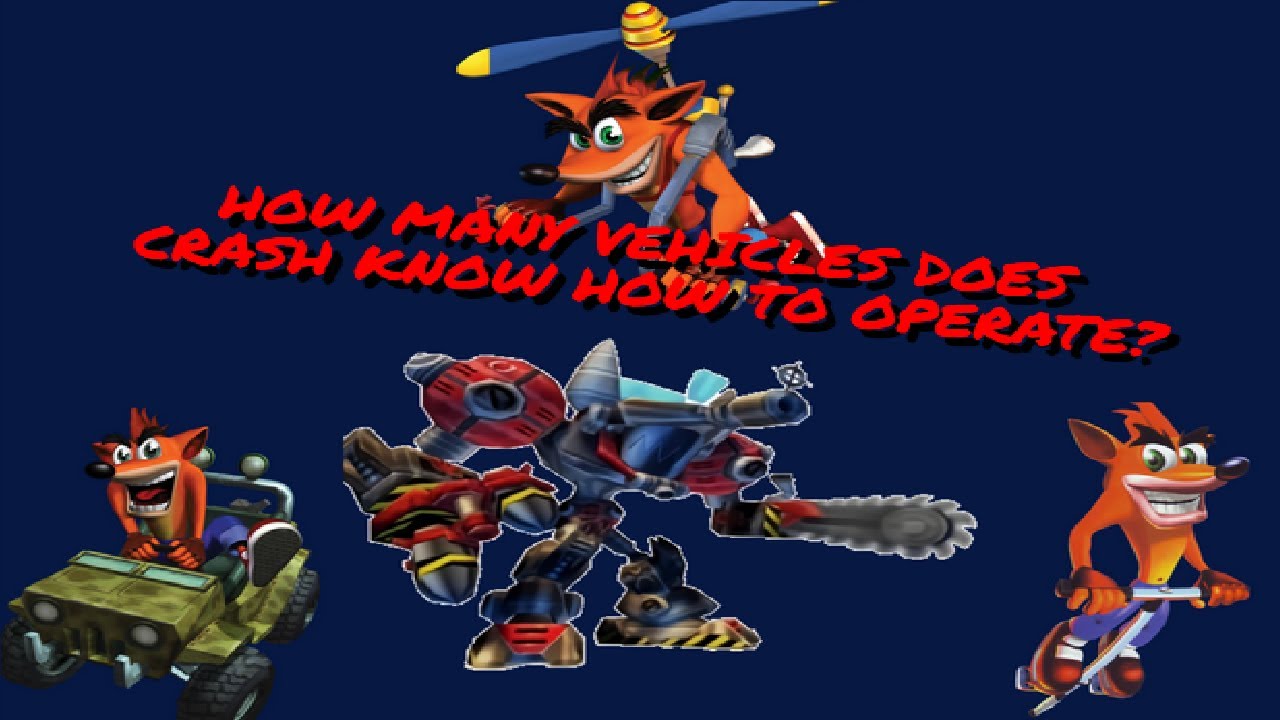 Сколько разных транспортных средств может использовать Crash Bandicoot? Это число может вас удивить!