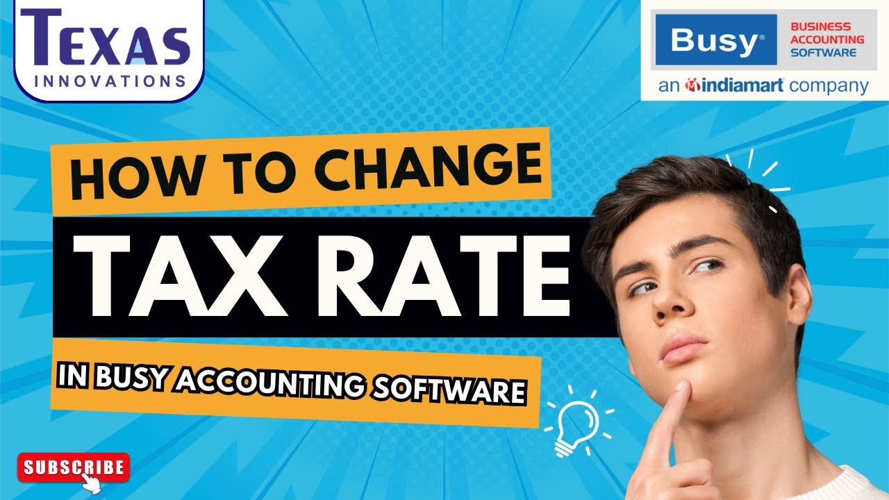 How To Change Tax Rate In Busy Accounting Software After 22-9-2025 Govt. Rule.
