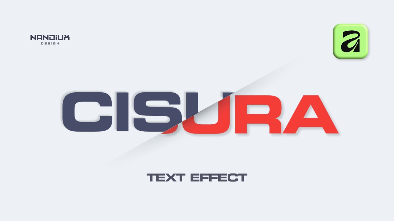 Cisura de texto – tipografía con cortes diagonales en Affinity