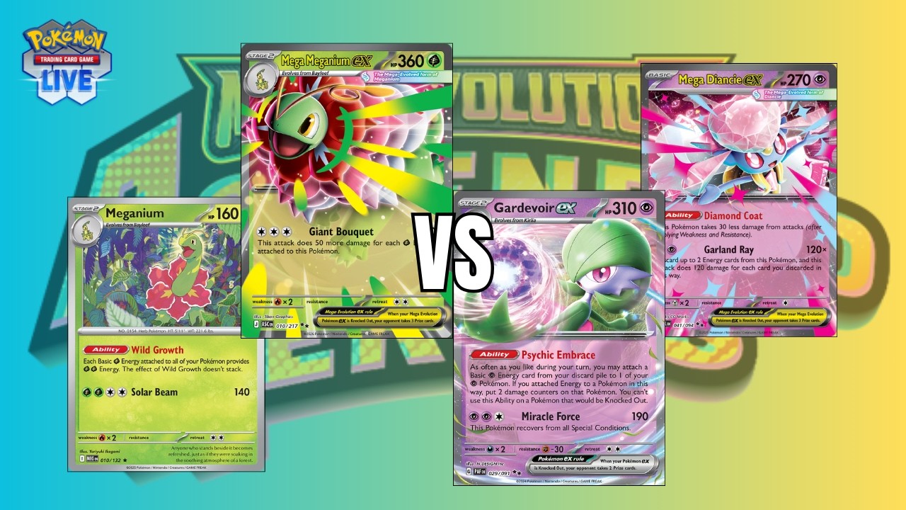 Mega Meganium ex VS. Gardevoir ex - Jan 2026 Ranked Battle (PTCGL: Mega Evolution - Ascended Heroes)