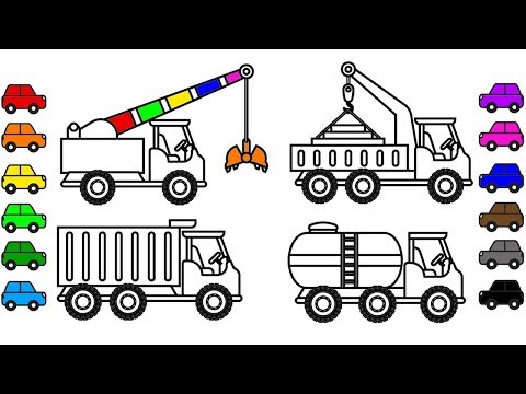 how to draw excavator colouring book construction truck