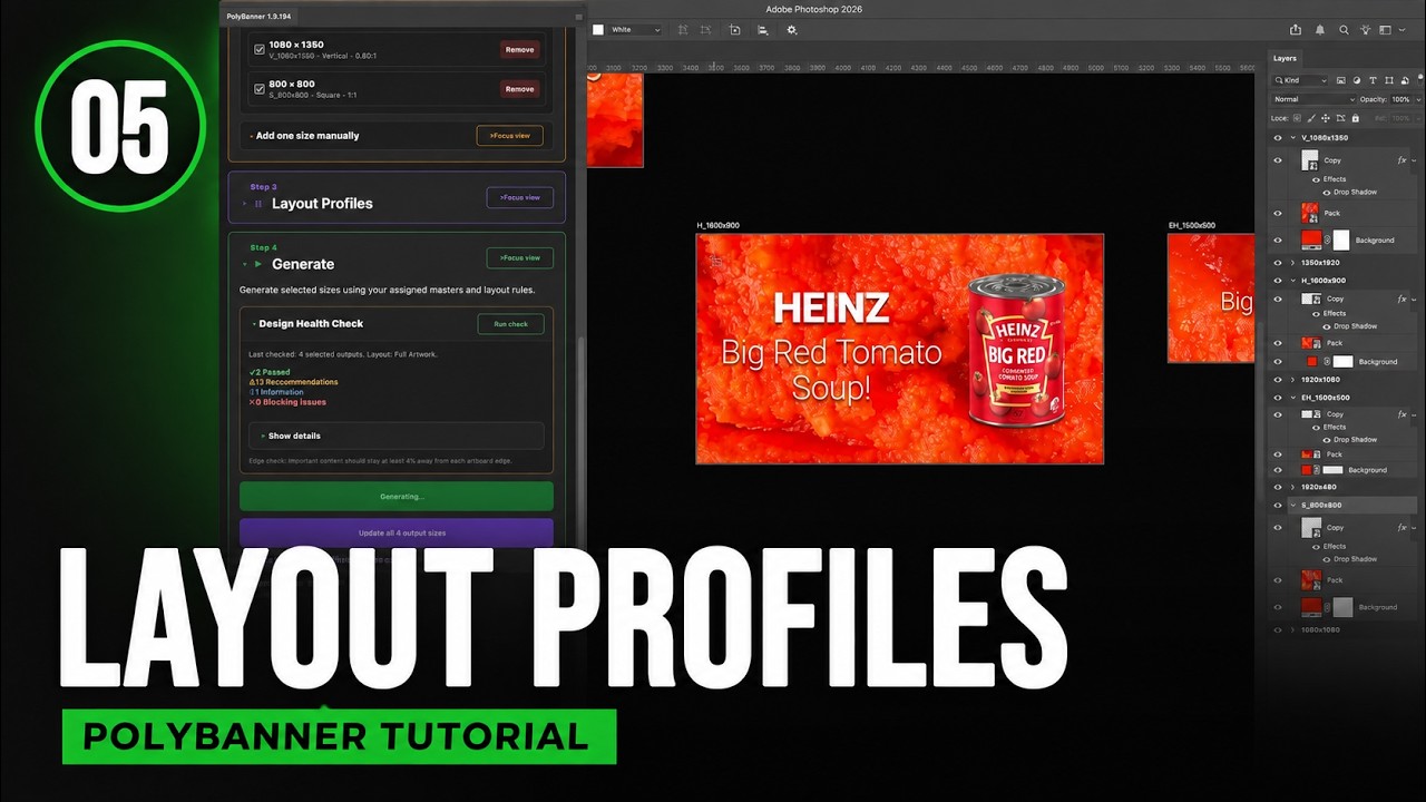PolyBanner Tutorial 5 thumbnail: Layout Profiles and Generating
