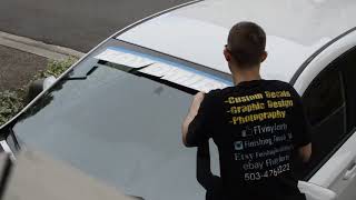 Windshield Banner/Decal installation process