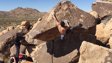 Chocolate Roof Center (V5) | Quail Springs Bouldering | Joshua Tree Climbing