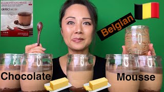 ASMR EATING "DELICI" BELGIAN CHOCOLATE MOUSSE COSTCO FINDS #먹방 #초콜릿무스        #벨기에