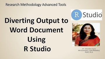 Diverting output in word document using R Studio(how to export result in rstudio)