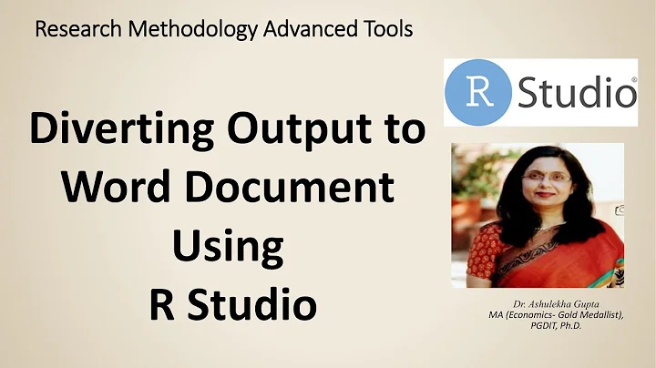 Diverting output in word document using R Studio(how to export result in rstudio)