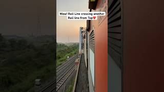 Rail line crossing another Railine from Top! Wow