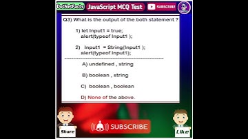 JavaScript MCQ Test (Day-03)🔥 | JavaScript Interview Questions And Answers | #shorts | #javascript