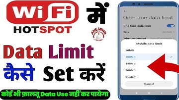 Wifi Hotspot Me Mb Ki Limit Kaise Set Kare | How to Set Hotspot Data Limit in Android @AkgMindOfficial