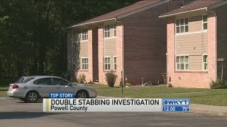 Police investigating a double stabbing in Powell County