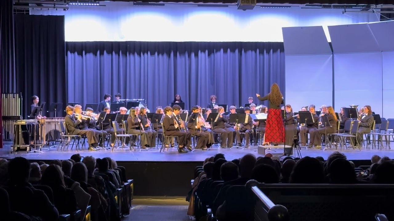 NHS Winter Concert 2025-Freshman Band performing Wintertide