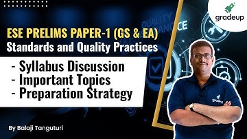 Free Crash Course ESE 2021 | Syllabus, Preparation Strategy for Standards and Quality Practices