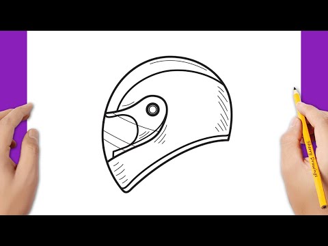 How to draw a motorcycle helmet