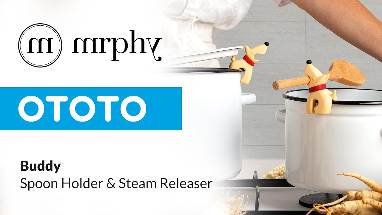 OTOTO Buddy Spoon Holder and Steamer Releaser | Sandstone