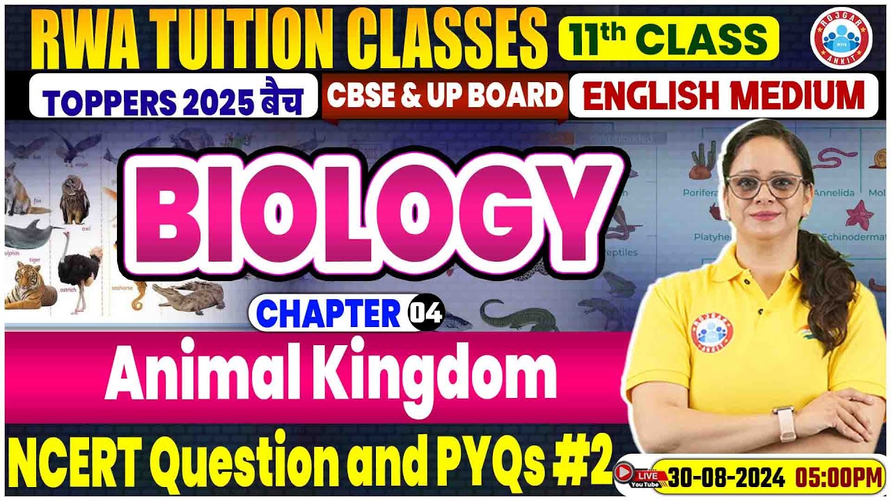 Class 11 Biology Chapter 4 | Animal Kingdom, NCERT Question and PYQs By ...