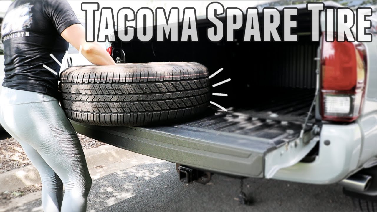 2019 Toyota Tacoma Sport Spare Tire Removal - YouTube