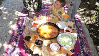 Köyde Odun Ateşinde Menemen Yapımı