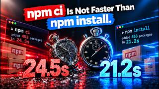 Npm ci Is Not Faster Than npm install  I Measured It!