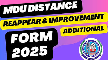 Mdu Distance Reappear Form Last Date 2025 | Mdu Distance Reappear Exam Date 2025 | Mdu DDE Exam 2025