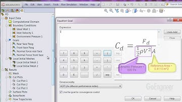 SOLIDWORKS Flow Simulation – Drag Equation Goal