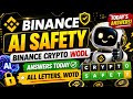 Binance AI Safety Quiz Answers ! 03 june 2026 Today's WODL Words & Solutions" #today #binance#solve
