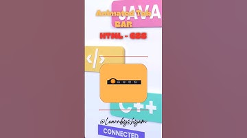 Animated Tab Bar HTML CSS #shorts