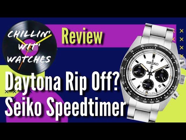 Rolex Daytona Rip Off? Seiko Speedtimer Solar SSC813 Review - YouTube