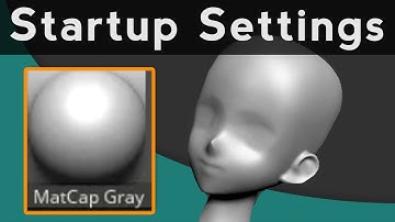 008 ZBrush Startup Document, Startup Material, and Custom Startup Project