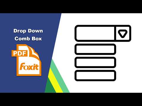 How to Add a Customizable Drop-Down Combo Box to a Fillable PDF Form in Foxit PDF Editor