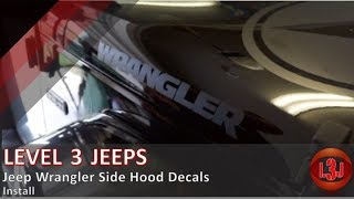 Jeep Wrangler Side Hood Decal Install