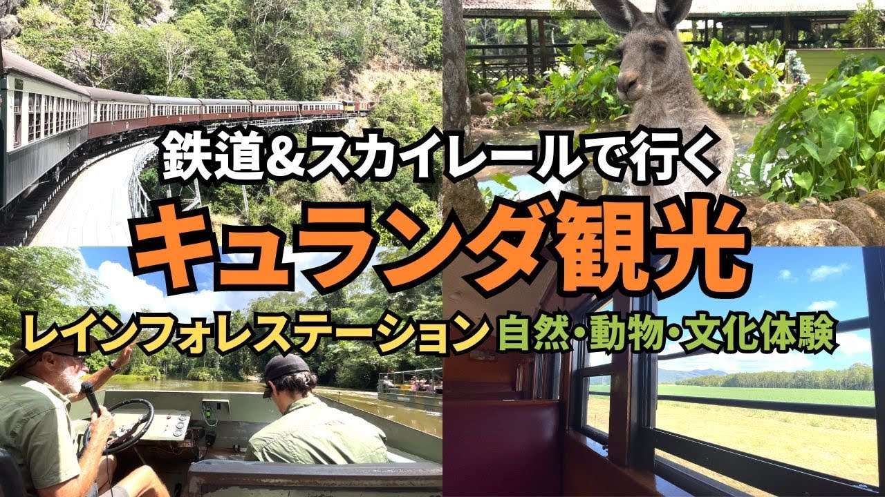 【ケアンズ旅行#3】キュランダ鉄道&スカイレールでキュランダ村へ🦋世界最古の熱帯雨林テーマパークレインフォレステーションで大はしゃぎ！コアラ抱っこ、アーミーダック水陸両用ツアー、アボリジナル文化体験