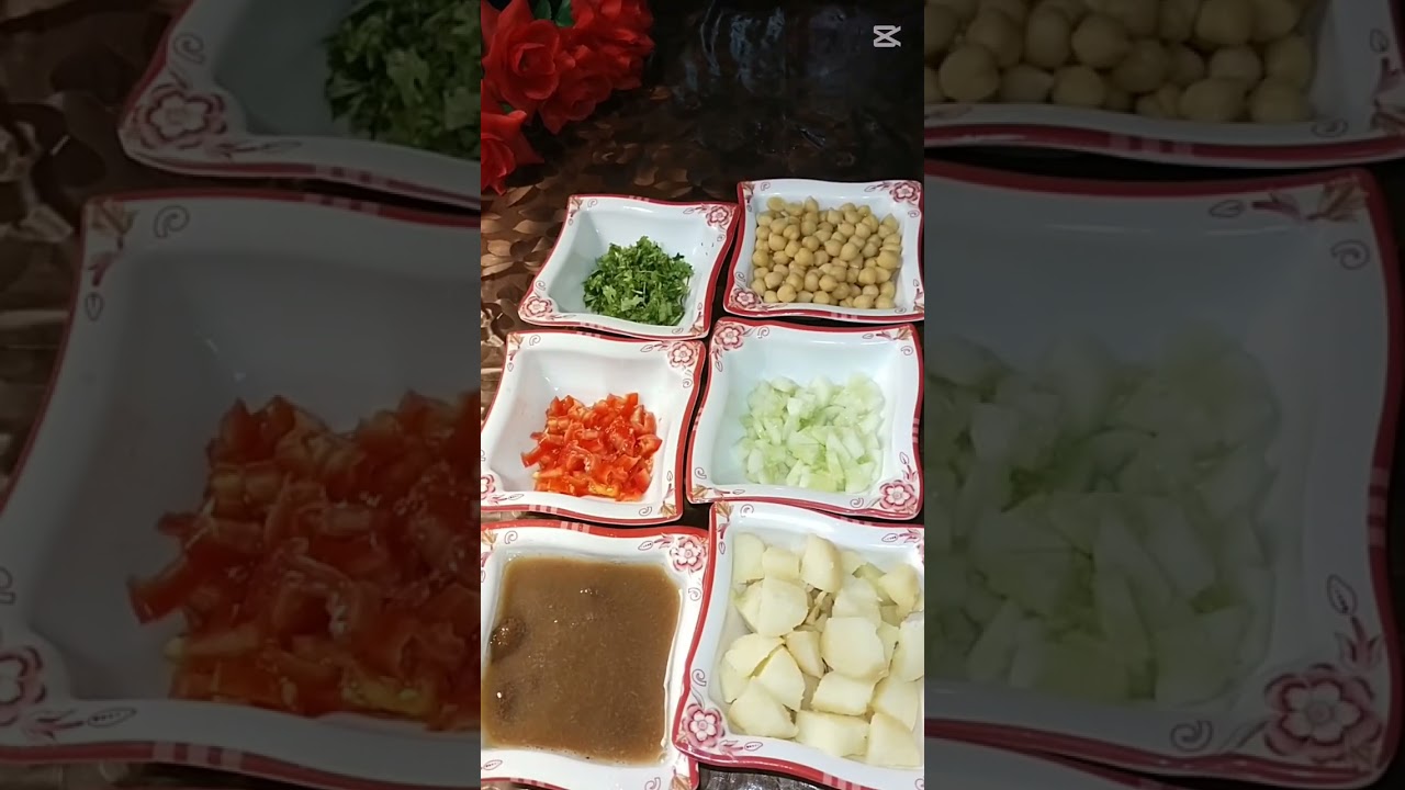 Aalo Chana chat ingredients 🔥