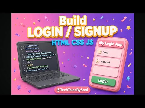 Login and Signup Form in HTML CSS JavaScript | Login Page Project for Beginners