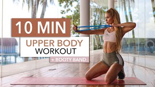 10 Min Upper Body Workout + Booty Band / Back, Arms & Chest I Pamela Reif