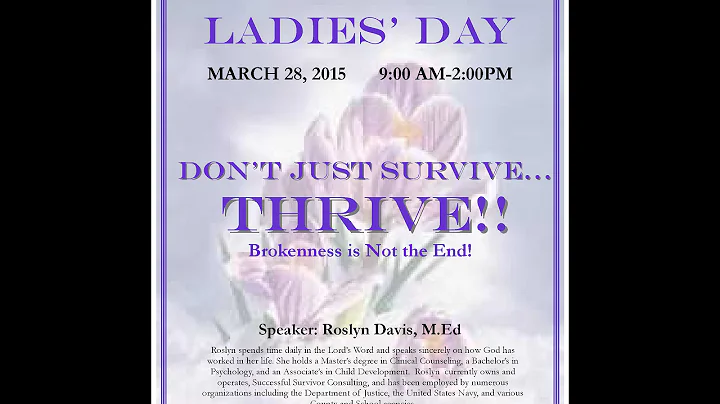 2015 LADIES' DAY with Roslyn Davis (Don't Just Sur...